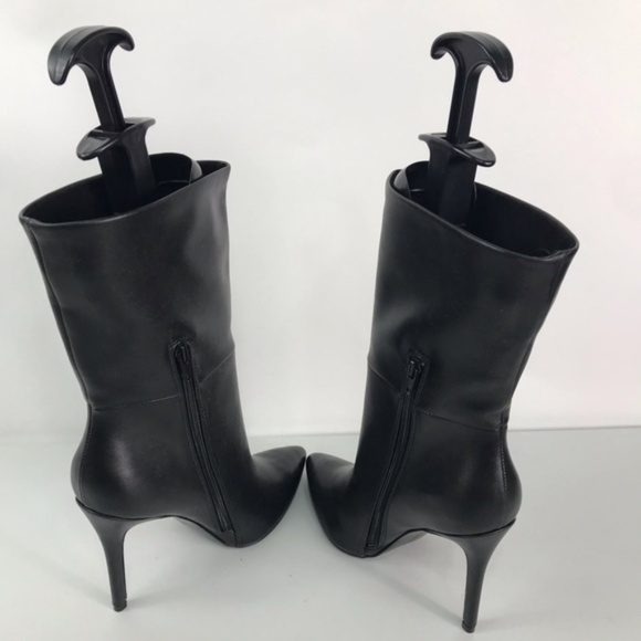 Charles David Black Pointed Toe Mid-calf Boots 9M - Picture 2 of 8